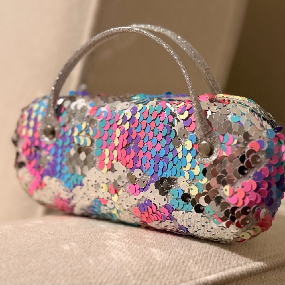 Multicolor Sequin Women's Eyewear / Cosmetic Case